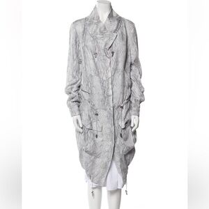 Zimmermann Women's Light Gray Trench Coat